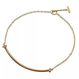 TIFFANY&Co. Bracelet K18 Pink Gold T Smile used